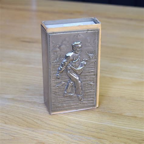 metal match box cover|collector of matchbox labels.